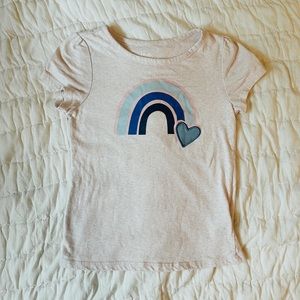 SOLD S/6 Epic Treads Pale Pink Rainbow Graphic T-Shirt